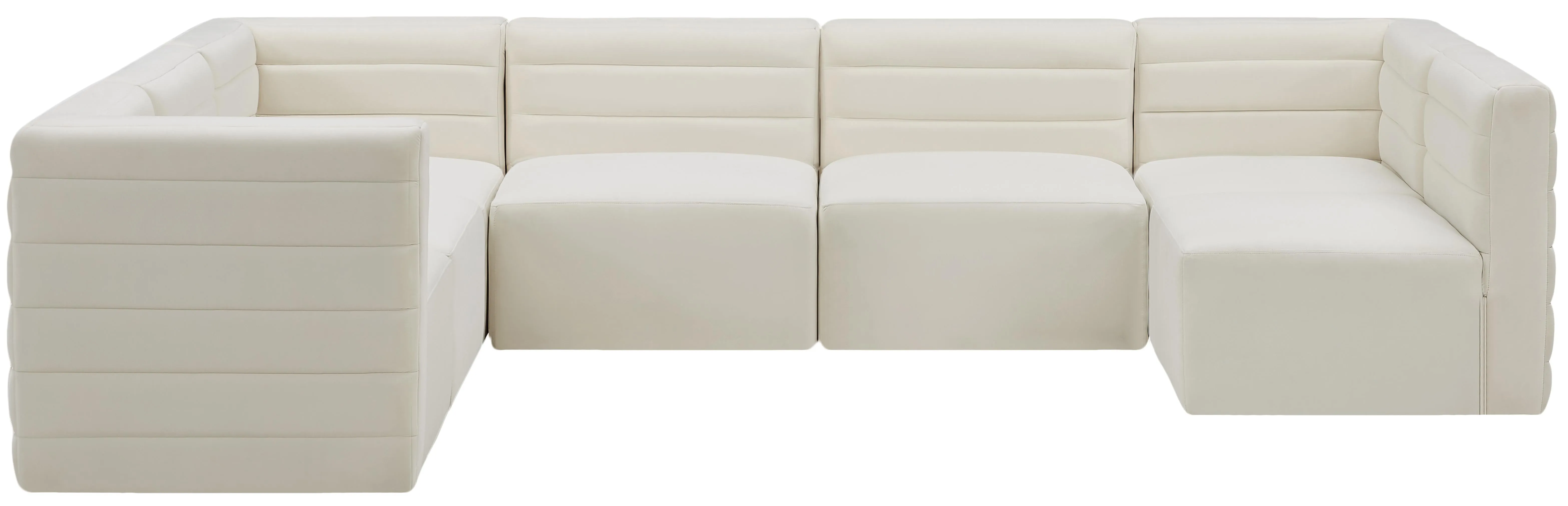 Quincy Cream Velvet Modular Sectional