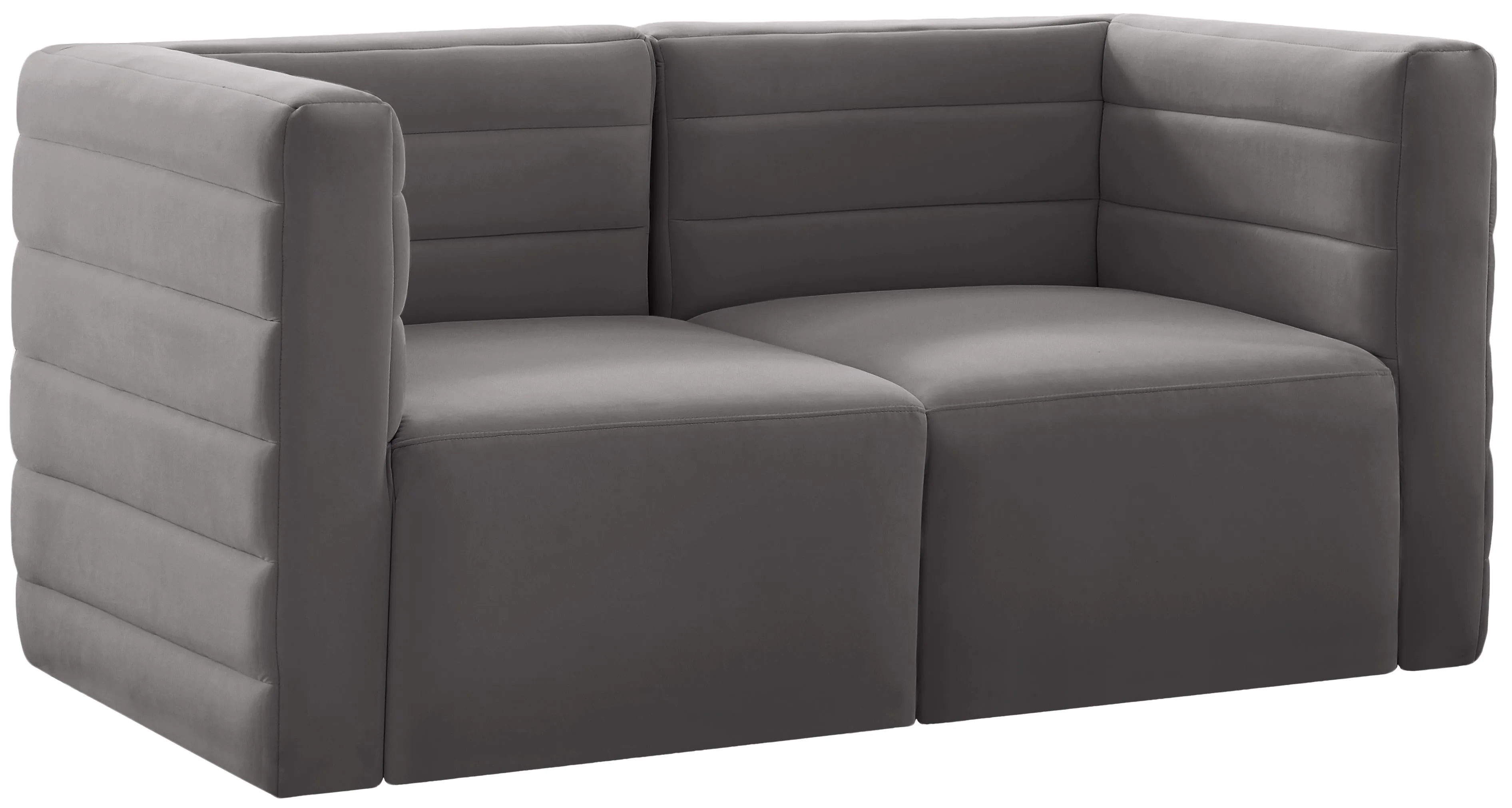 Quincy Grey Velvet Modular Sofa