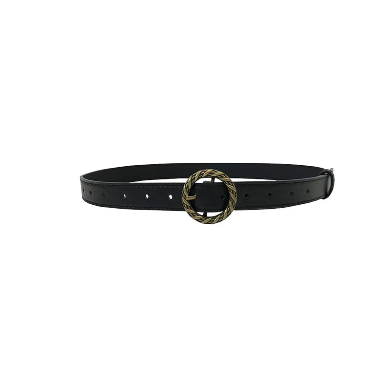 "RETRO ROUND BUCKLE WHORL" BELT K122824