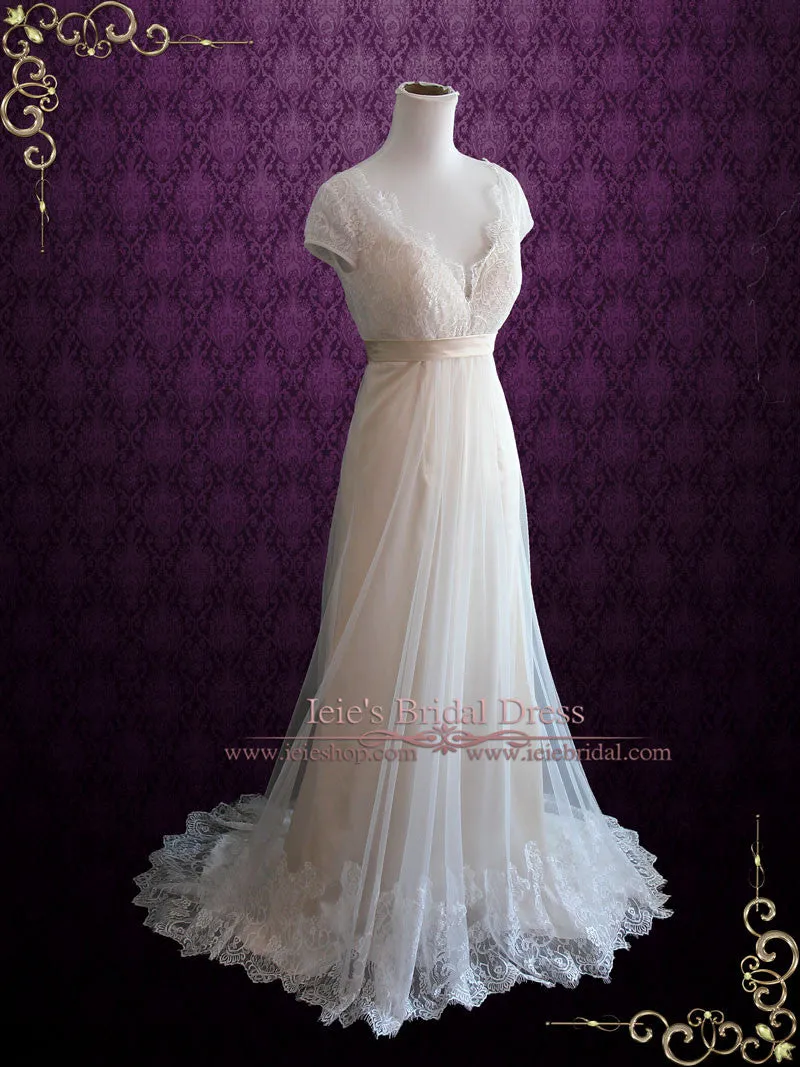 Ready to Ship Vintage Lace Wedding Dress CHARISSA