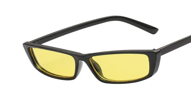 Rectangle Small Frame Sunglasses Fashion Designer Square Shades for Women