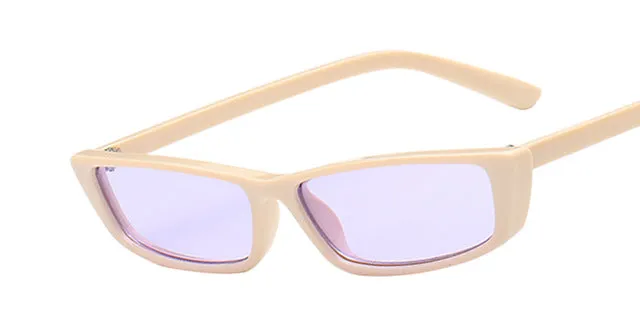 Rectangle Small Frame Sunglasses Fashion Designer Square Shades for Women