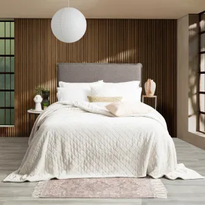Renee Taylor Heston 480 GSM Ultra Soft Velvet Sherpa Blanket - SILVER LINE