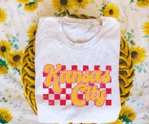 Retro Kansas City Checkered Ash Tee