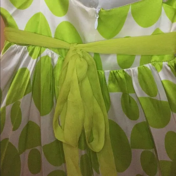 Retro Lime Polka Dot Dress