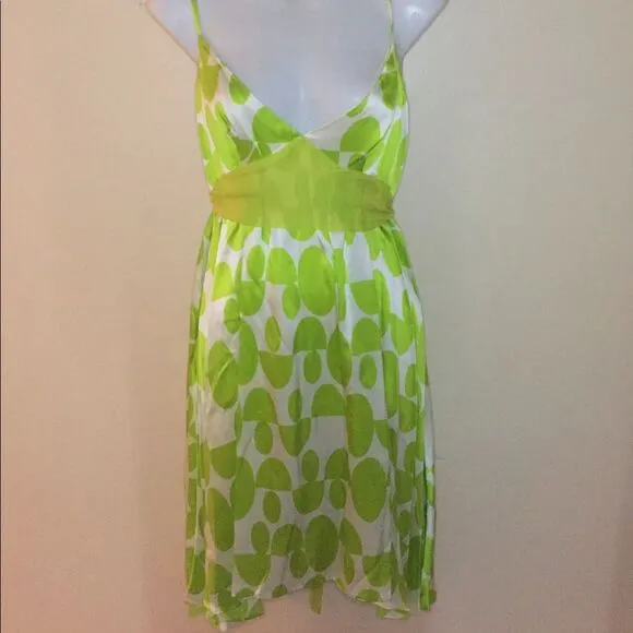 Retro Lime Polka Dot Dress
