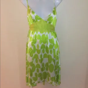 Retro Lime Polka Dot Dress