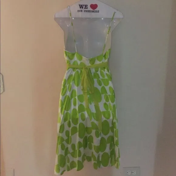 Retro Lime Polka Dot Dress