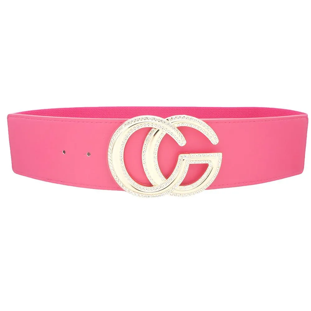 Rhinestone Outlined Cg Belt