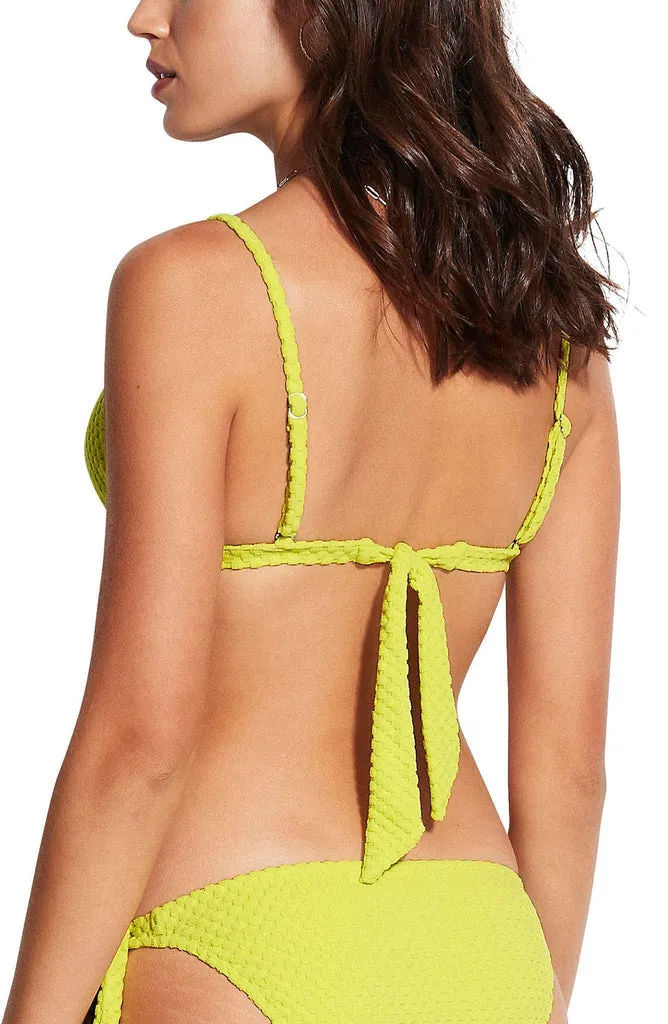 Riviera Fixed Triangle Top & Hipster Tie Side Wild Lime by Seafolly