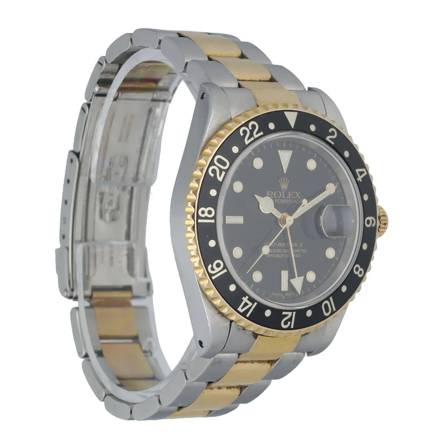 Rolex Oyster Perpetual Date GMT Master ll 16713 Mens Watch Box Papers