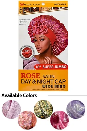 Rose satin day & night cap- #99245