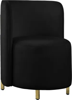 Rotunda Black Velvet Accent Chair