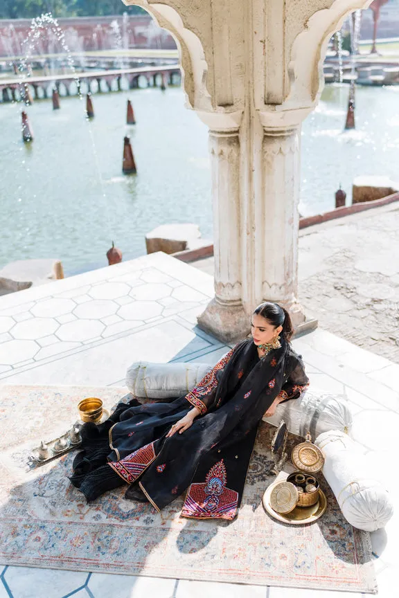 Royal Kameez Trouser Pakistani Black Dress for Wedding