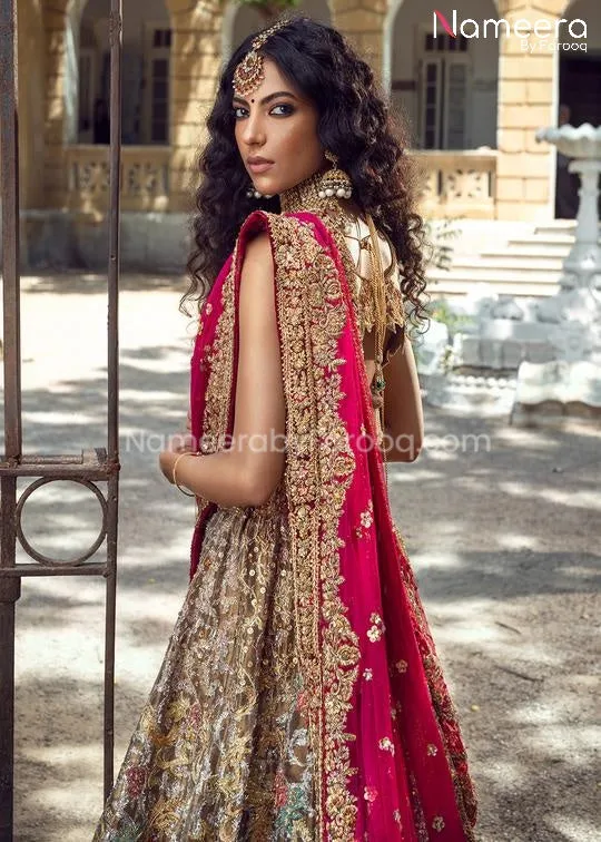 Royal Pakistani Embroidered Bridal Lehenga Choli #BS26