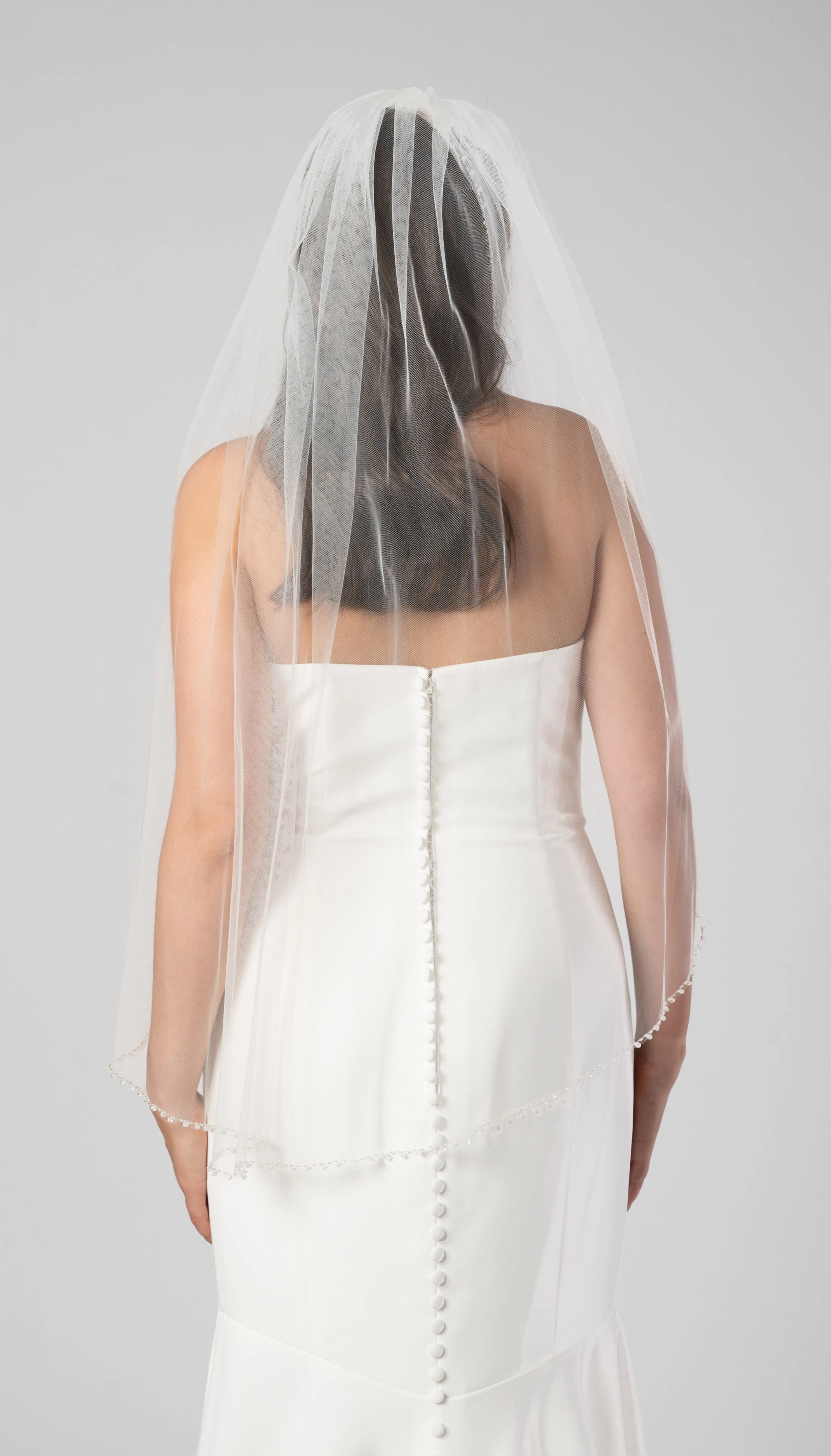 Roycebridal Kennedy Blue Emily Beaded Crystal Edge Veil