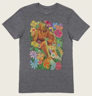 Sasquatch and flowers Unisex T-shirt