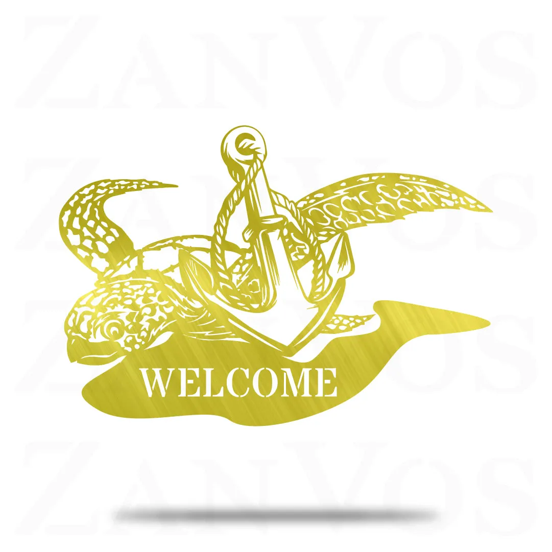 Sea Turtle Anchor Monogram
