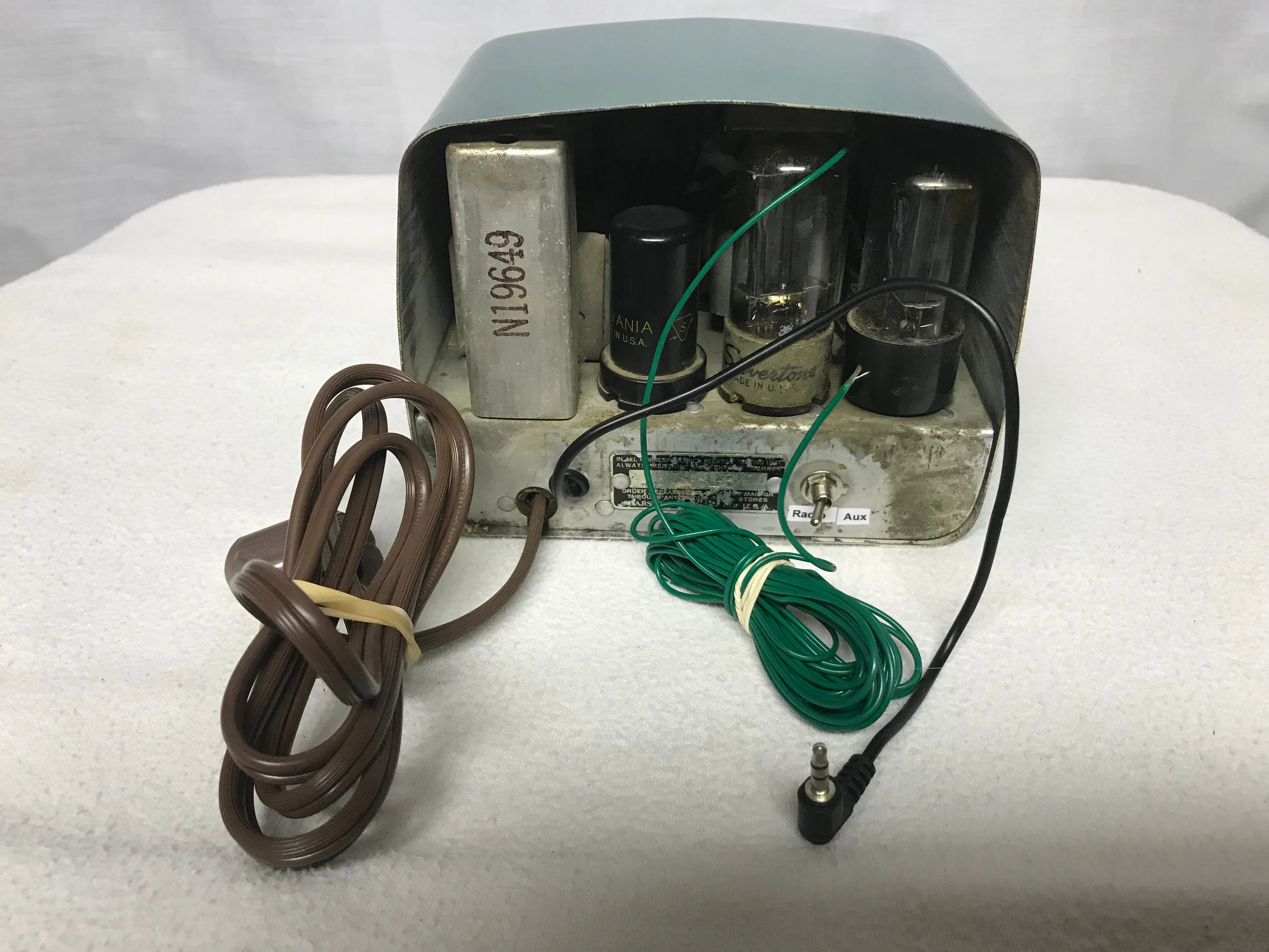 Silvertone 8003 Midget Tube Radio With Bluetooth input.