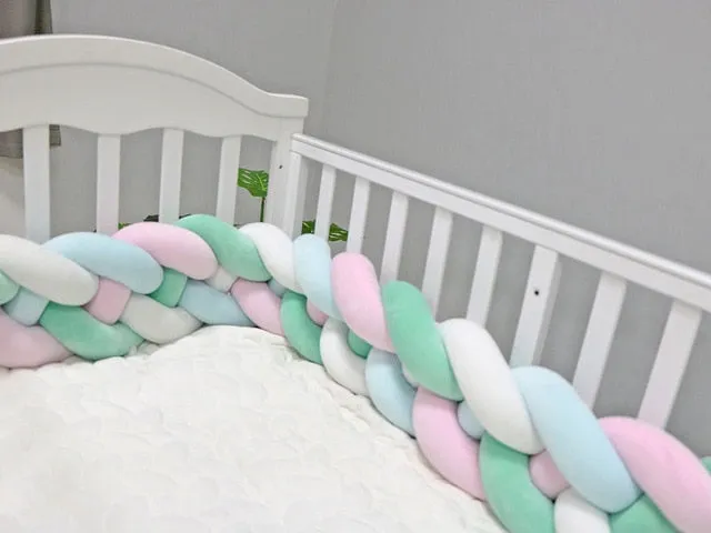 Soft Baby Bed Bumper Four Braid