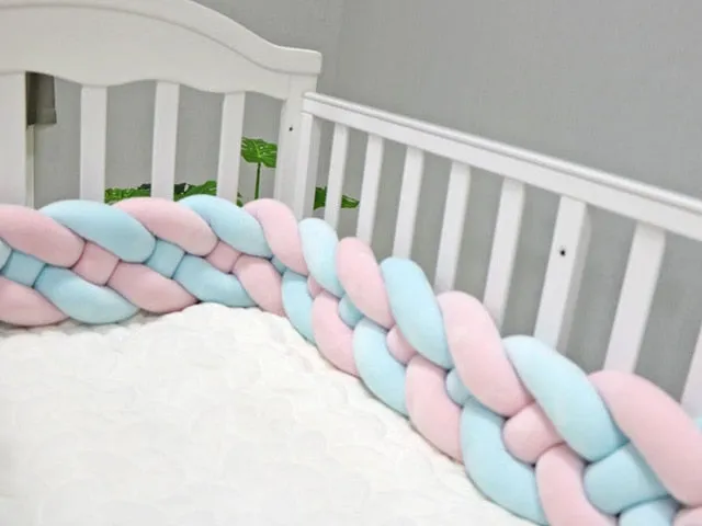 Soft Baby Bed Bumper Four Braid
