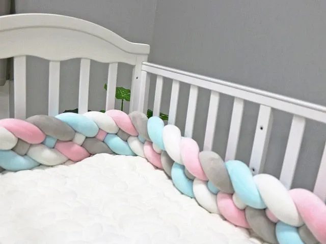 Soft Baby Bed Bumper Four Braid