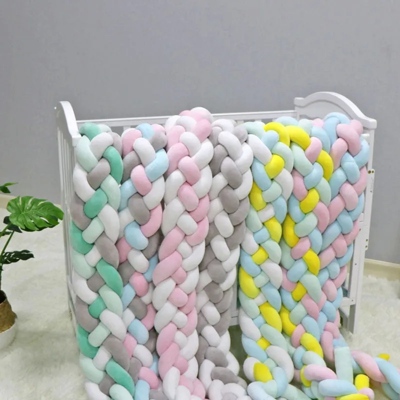 Soft Baby Bed Bumper Four Braid