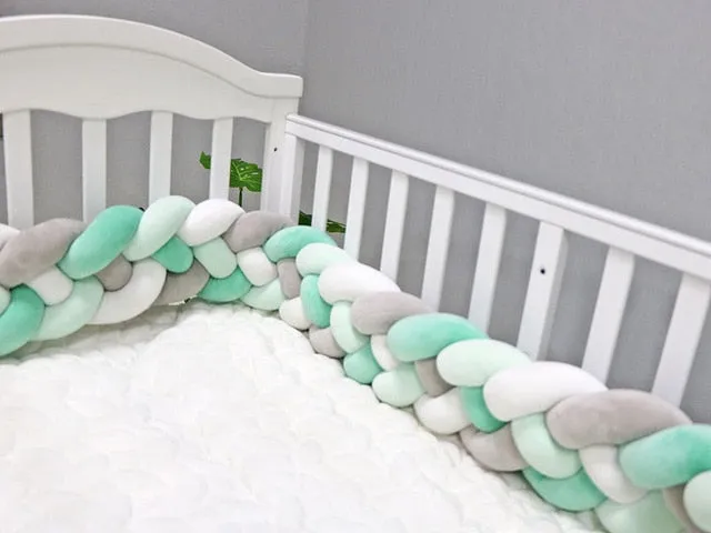 Soft Baby Bed Bumper Four Braid