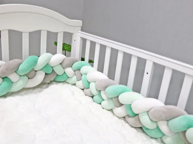 Soft Baby Bed Bumper Four Braid