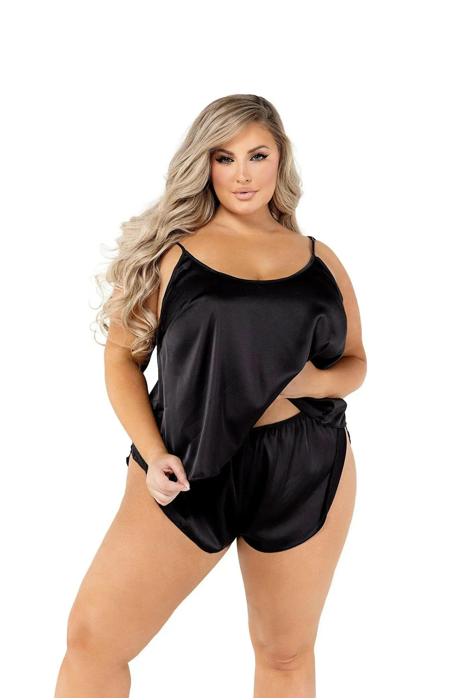 Soft Satin Tulip Short Set