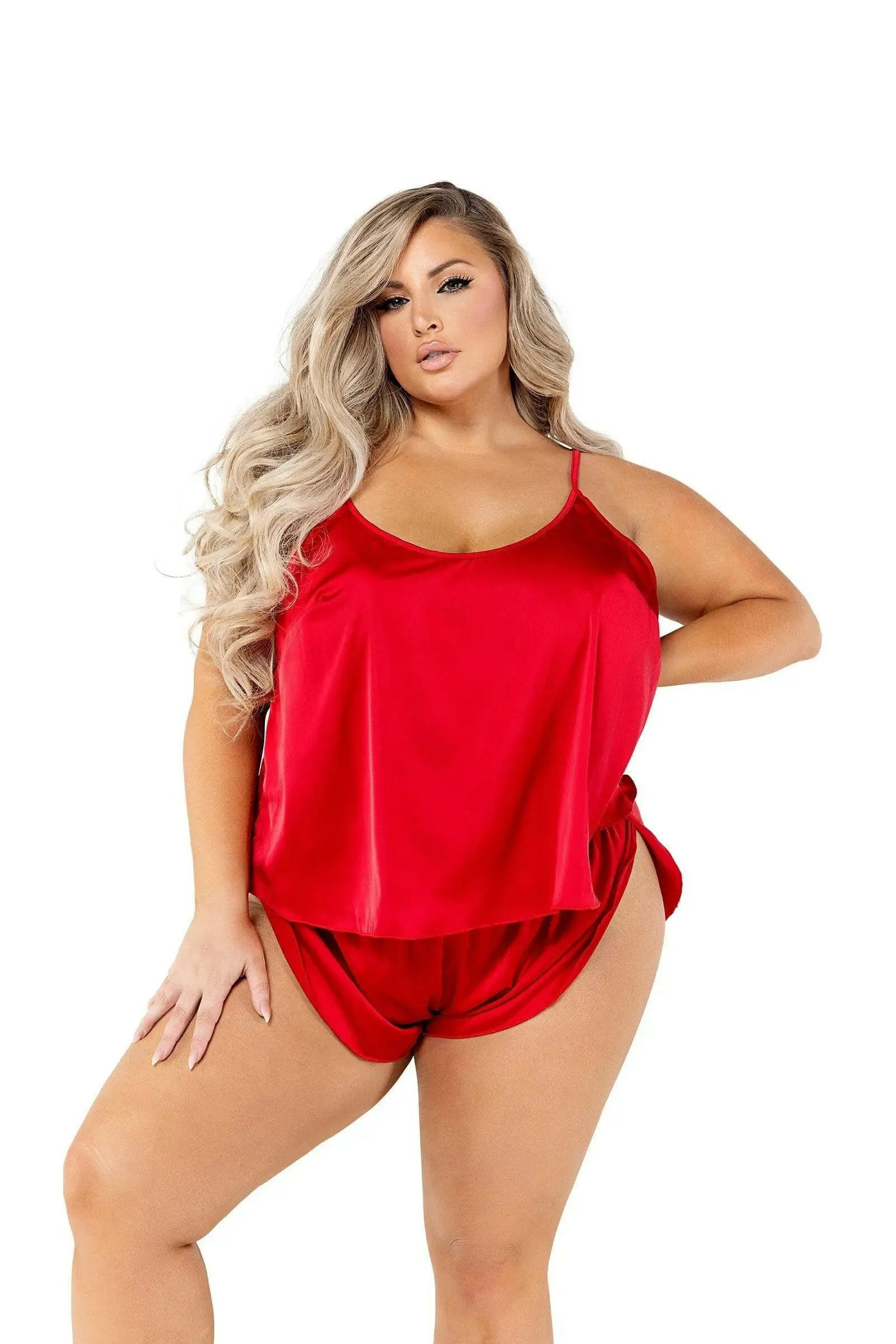 Soft Satin Tulip Short Set