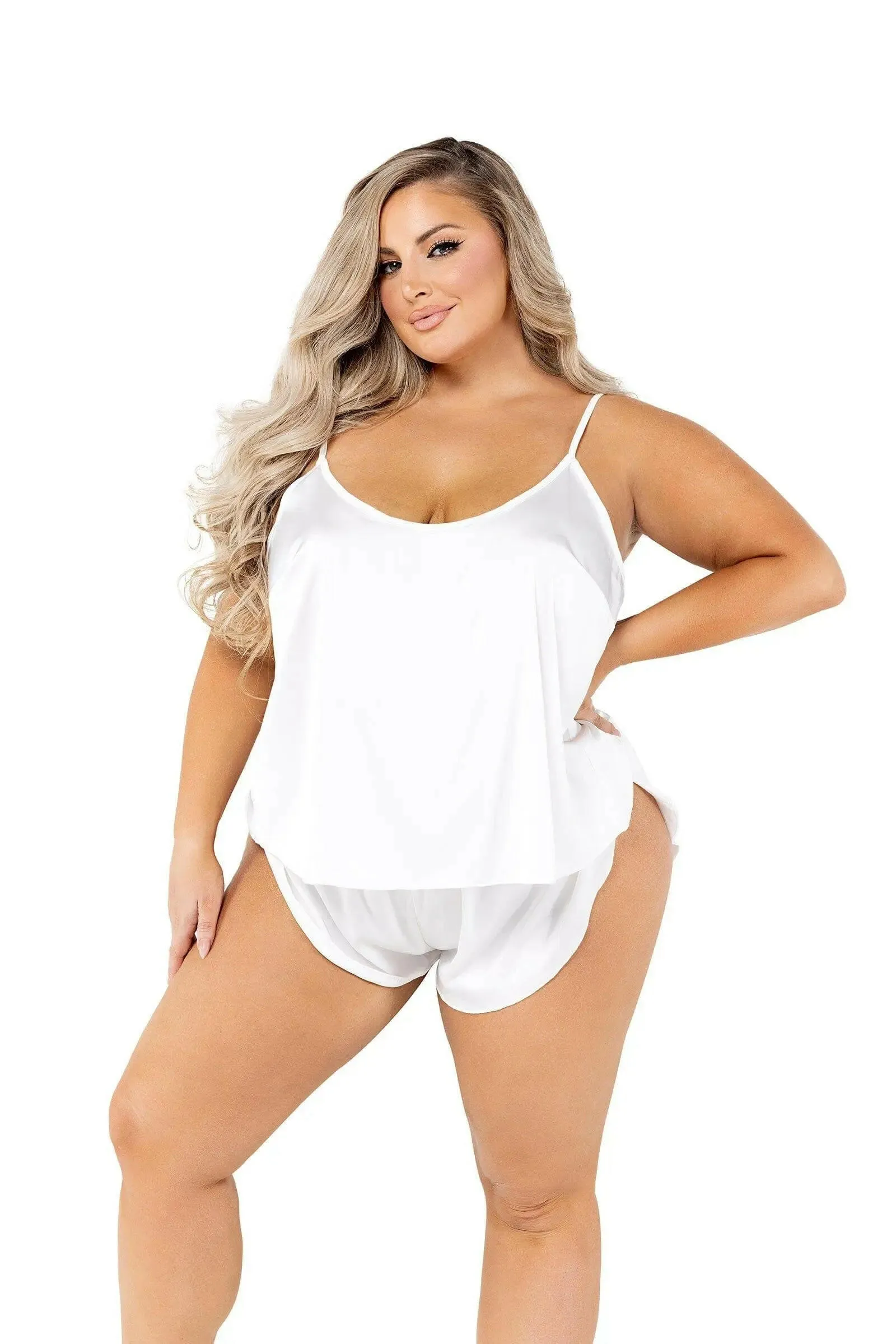 Soft Satin Tulip Short Set