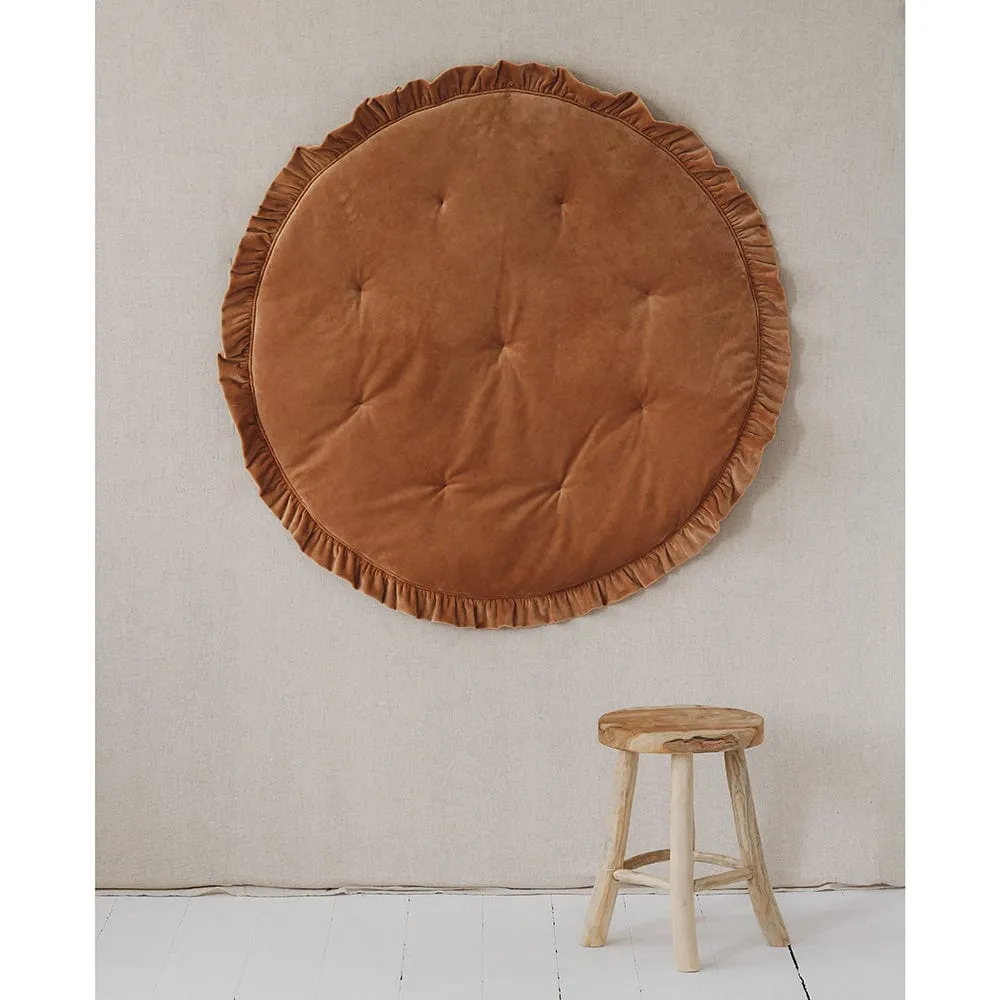Soft Velvet Mat With Frill - Caramel