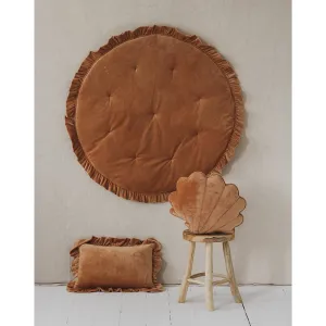 Soft Velvet Mat With Frill - Caramel