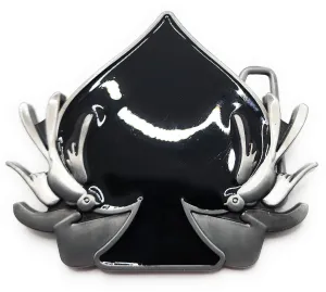 Spade with Birds Belt Buckle