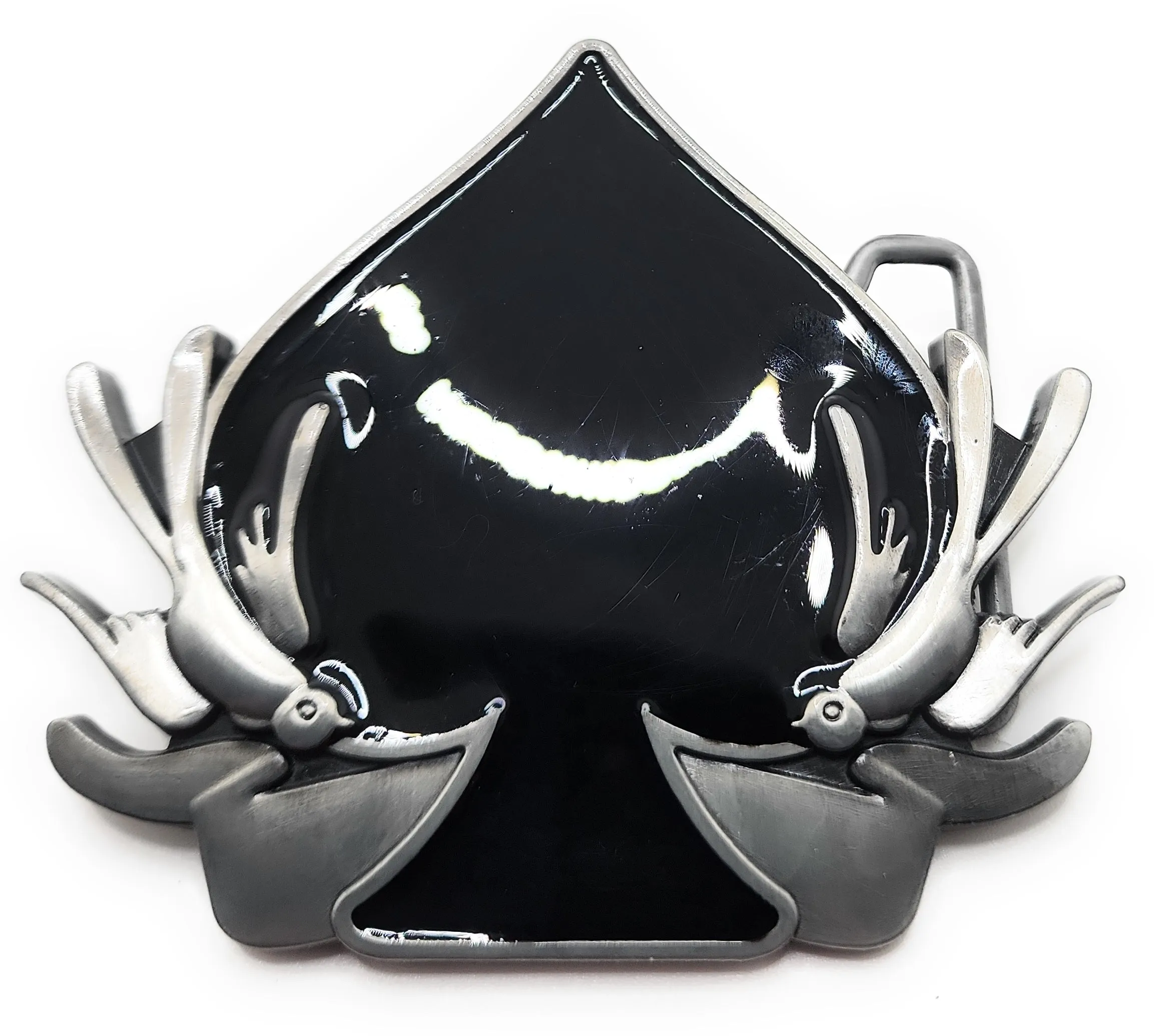 Spade with Birds Belt Buckle