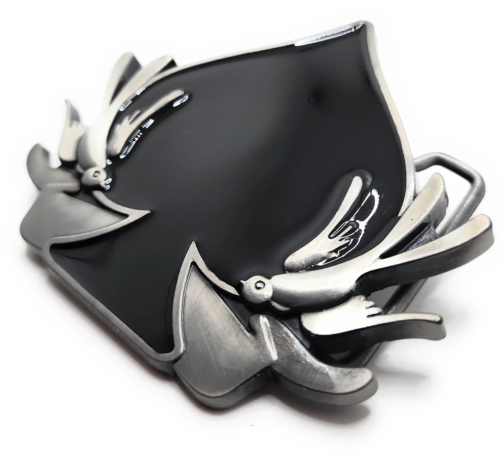 Spade with Birds Belt Buckle