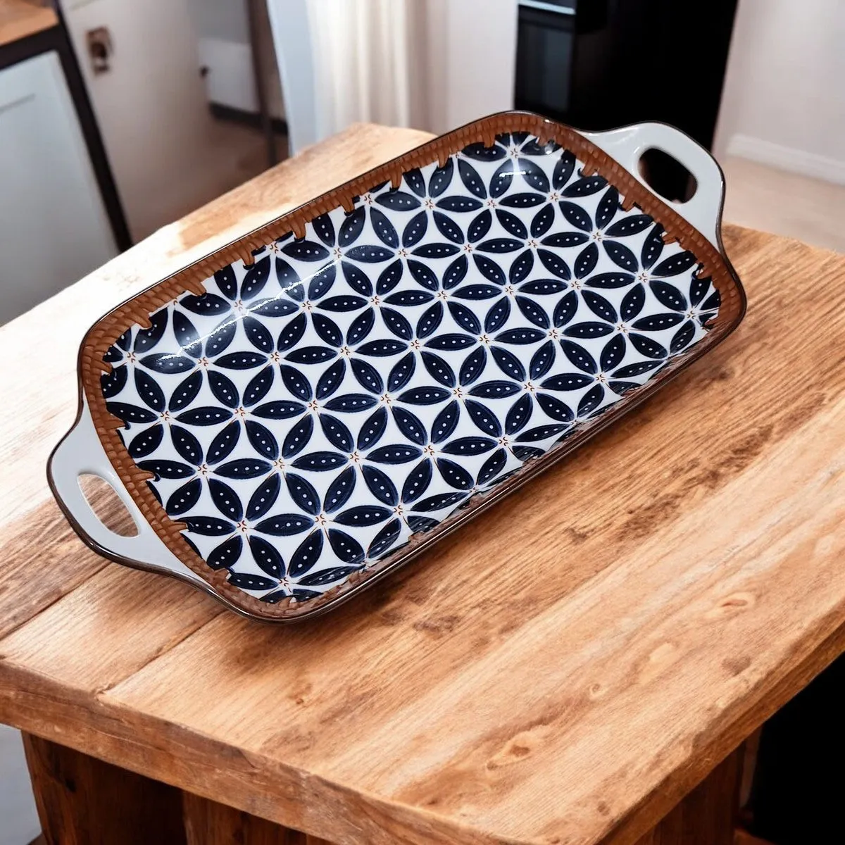 Starburst Series Ceramic Serving Tray (12 inch)
