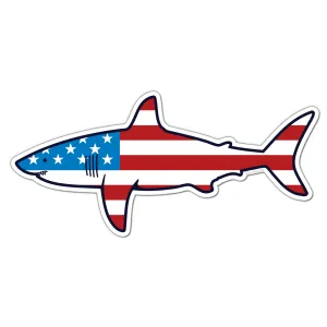 Stars and Stripes Shark Sticker