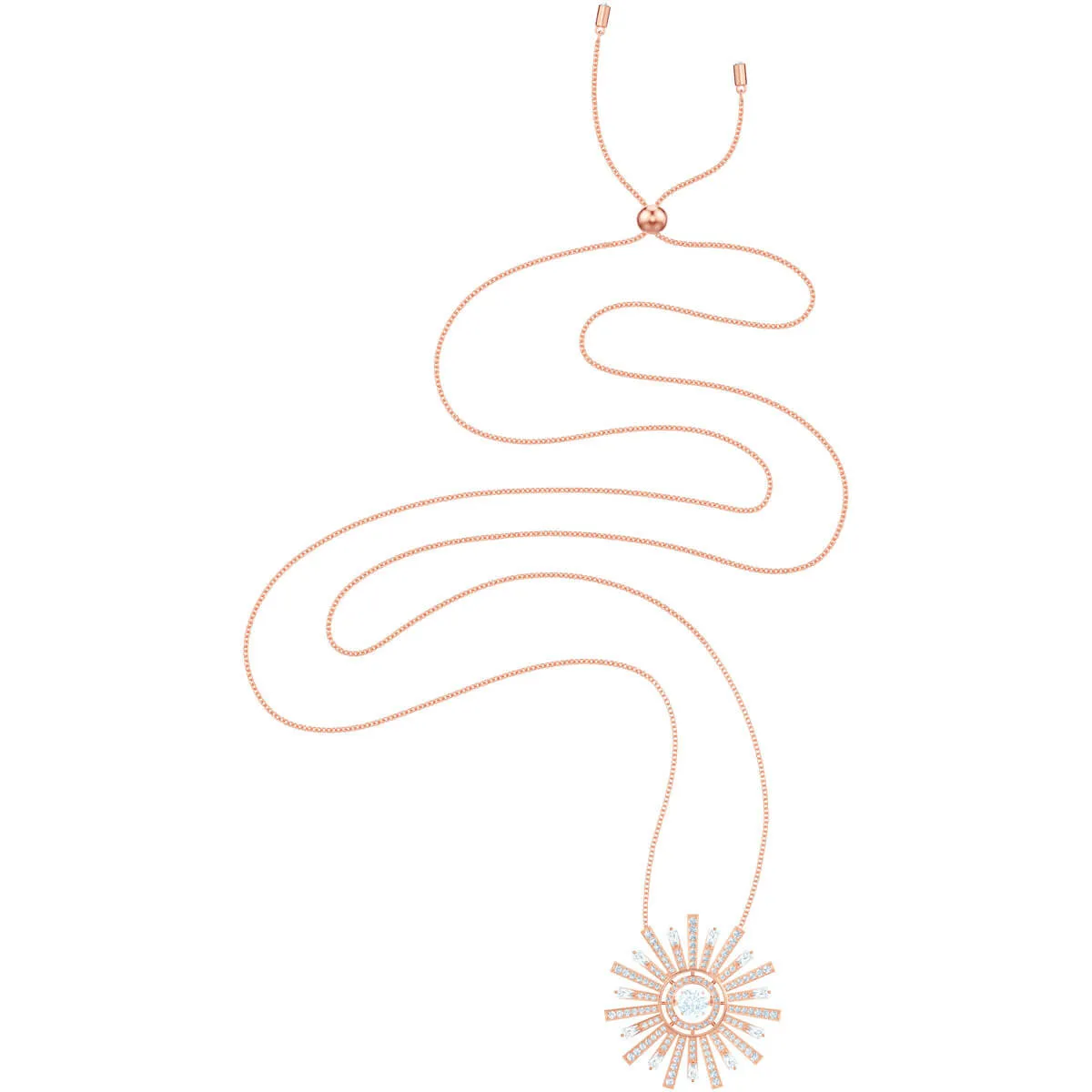 Sunshine Large White Rose Gold Plating Pendant Necklace