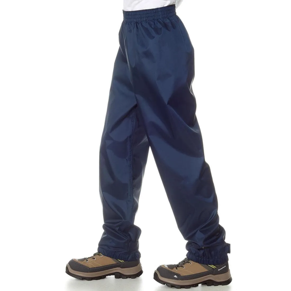 Surpantalon de randonnée imperméable enfant 2-6 ans, MH100 bleu noir