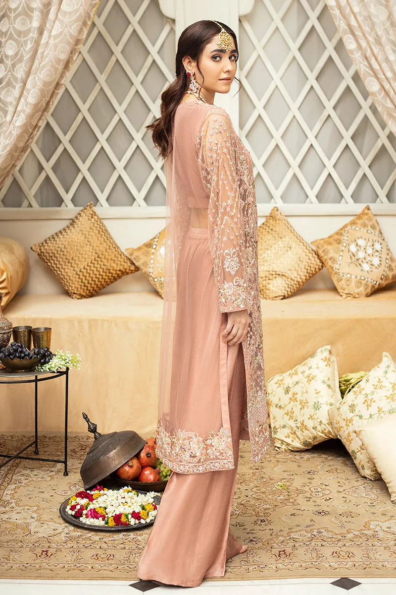 Tea Pink Pakistani Dress in Kameez Trouser Style #WS711