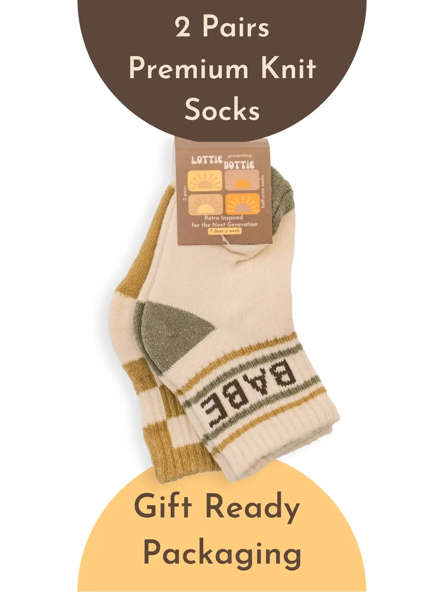 The Retro BABE   CHECKER Socks (Pack of 2) - KIDS