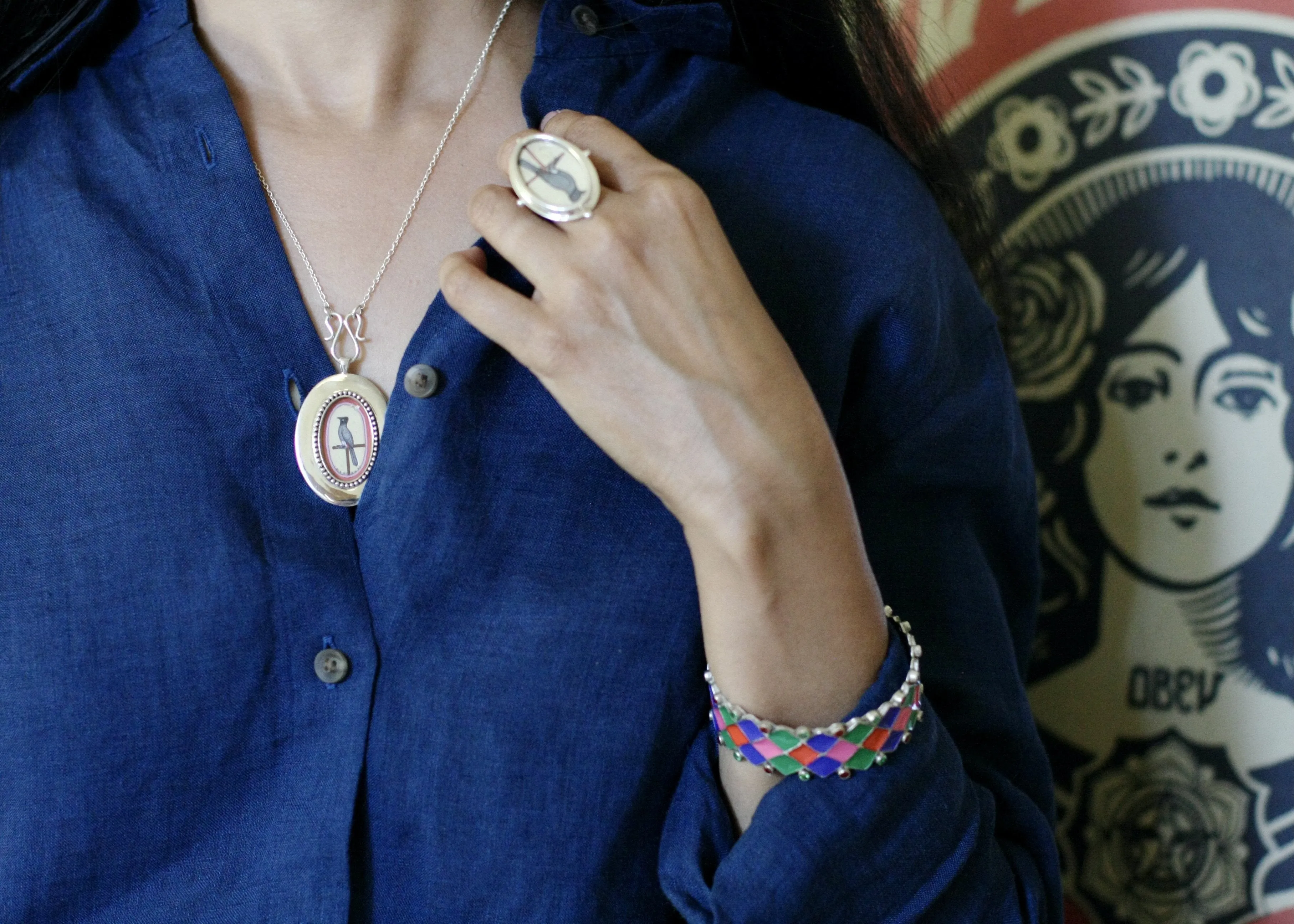 Timeless, elegant, and artistic Koel (bird) necklace