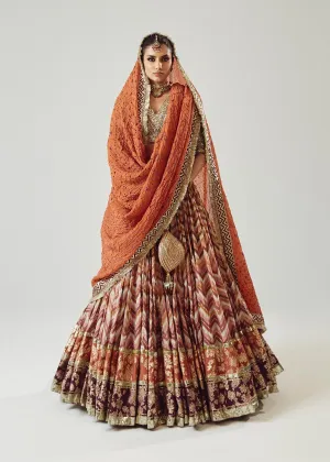 Traditional Bridal Lehenga Choli Dupatta Wedding Dress