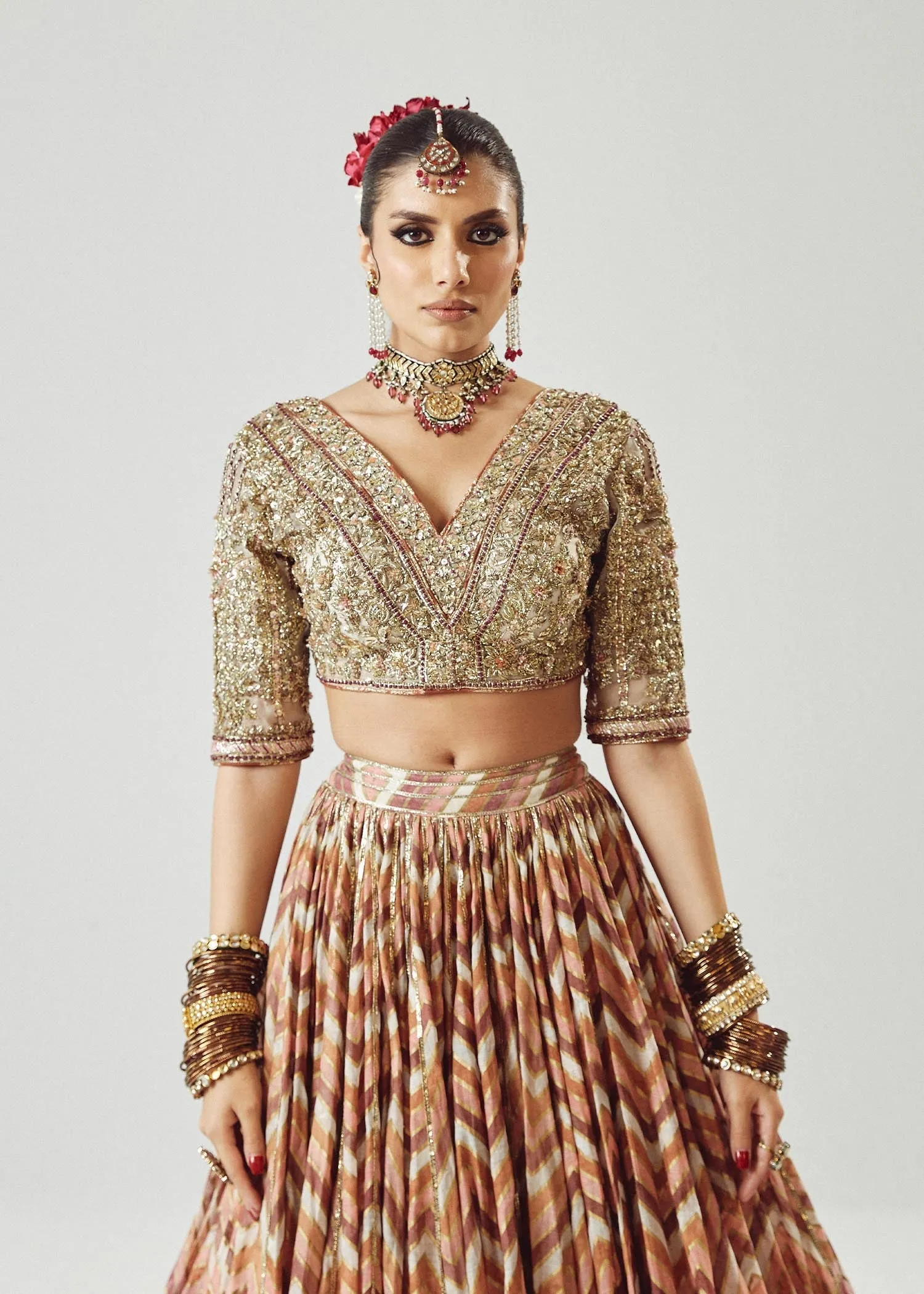 Traditional Bridal Lehenga Choli Dupatta Wedding Dress