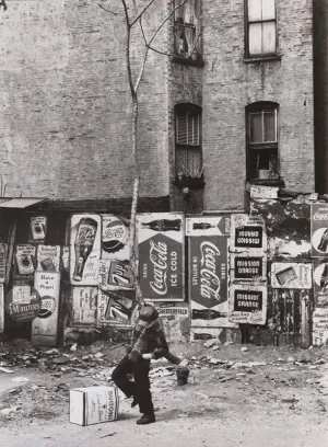 Untitled (Boy kicking box)