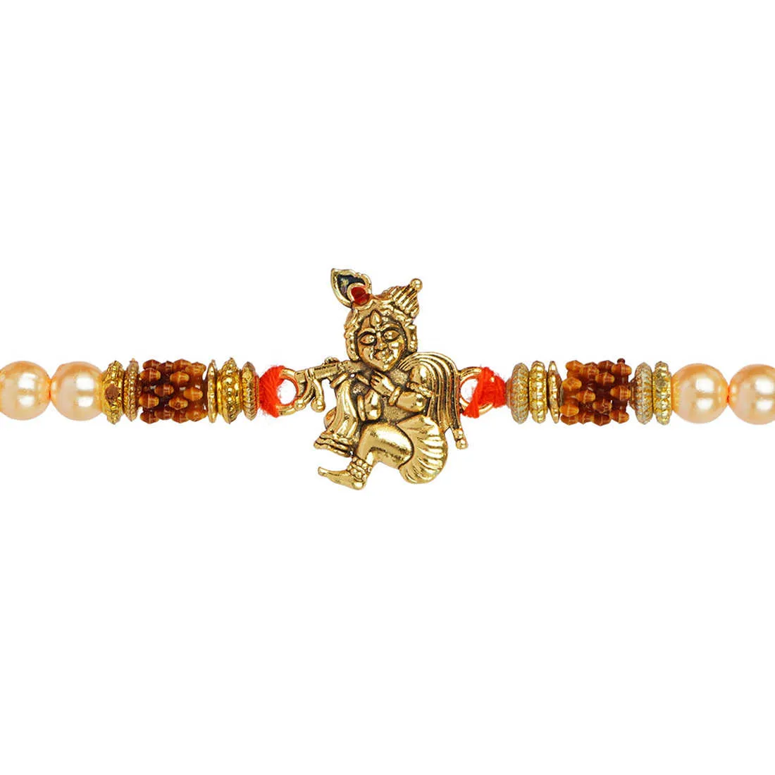 Urmika Shree Bal Gopal and Ganesh Icon Rakhi Set of 3 with Roli Chawal