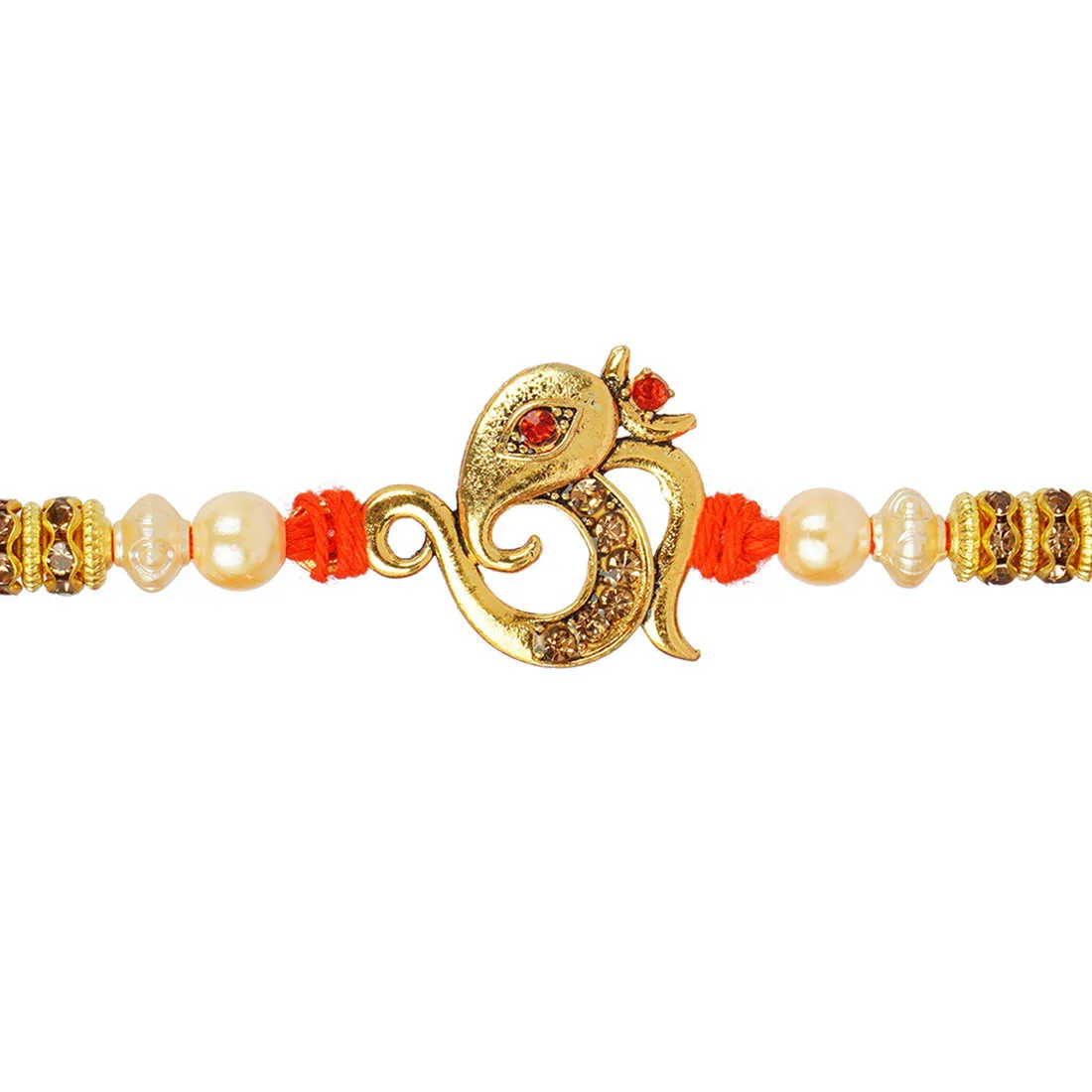 Urmika Shree Bal Gopal and Ganesh Icon Rakhi Set of 3 with Roli Chawal