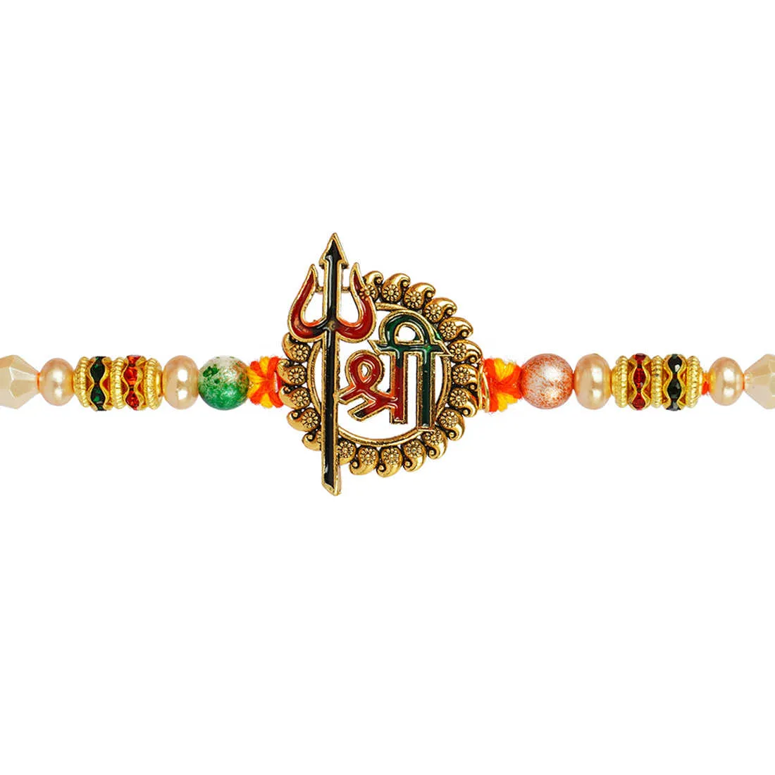 Urmika Shree Bal Gopal and Ganesh Icon Rakhi Set of 3 with Roli Chawal